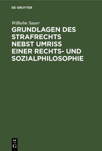 Grundlagen des Strafrechts