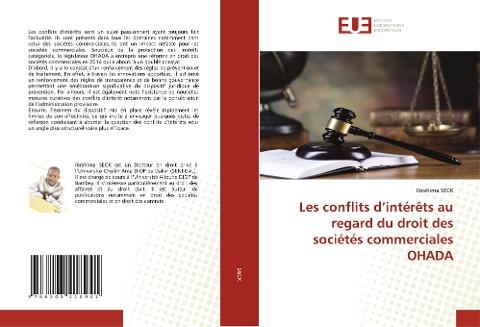 Les conflits d'intérêts au regard du droit des sociétés commerciales OHADA