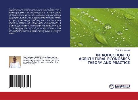 INTRODUCTION TO AGRICULTURAL ECONOMICS THEORY AND PRACTICE