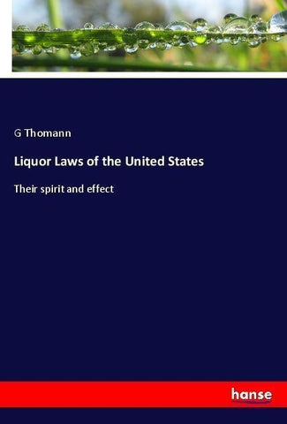 Liquor Laws of the United States