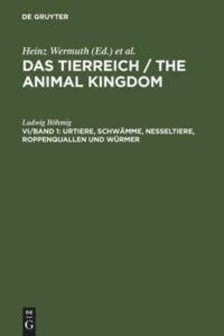 Urtiere, Schwämme, Nesseltiere, Roppenquallen und Würmer