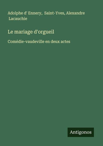 Le mariage d'orgueil