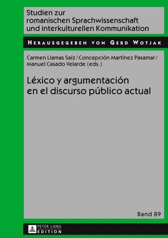 Léxico y argumentación en el discurso público actual