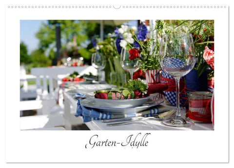 Garten-Idylle 2026 (Wandkalender 2026 DIN A2 quer), CALVENDO Monatskalender