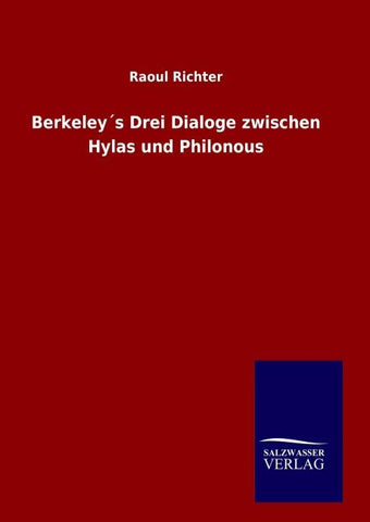 Berkeley´s Drei Dialoge zwischen Hylas und Philonous