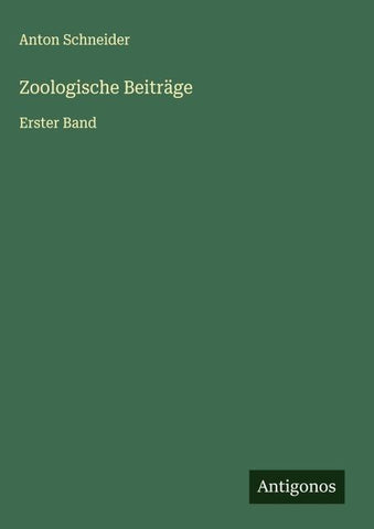 Zoologische Beiträge