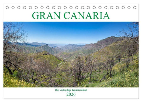 Gran Canaria - Die vielseitige Kanareninsel (Tischkalender 2026 DIN A5 quer), CALVENDO Monatskalender
