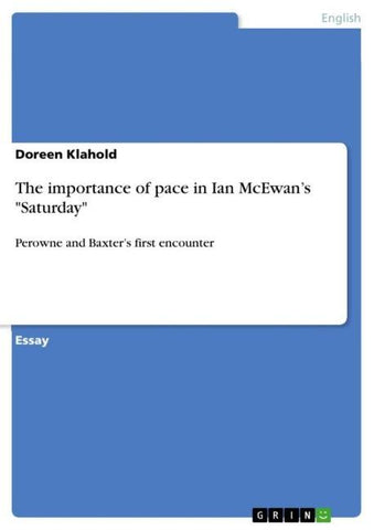 The importance of pace in Ian McEwan's "Saturday"