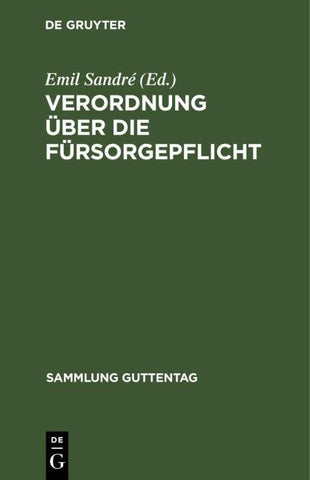 Verordnung über die Fürsorgepflicht