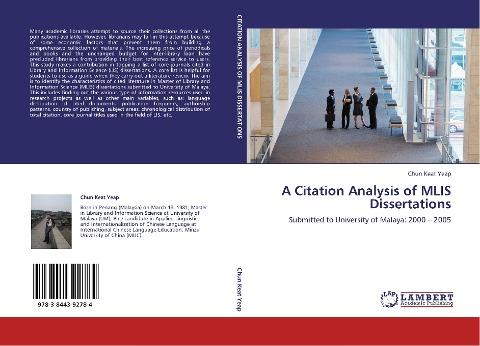 A CITATION ANALYSIS OF MLIS DISSERTATIONS