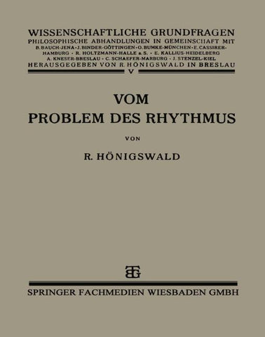 Vom Problem des Rhythmus