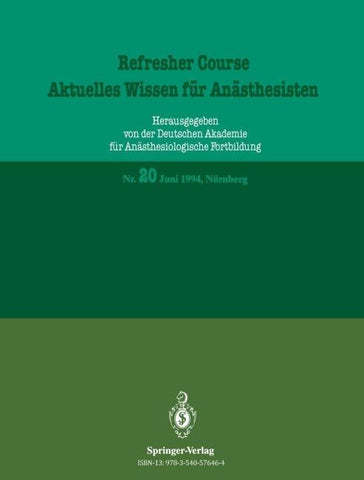 Aktuelles Wissen für Anästhesisten