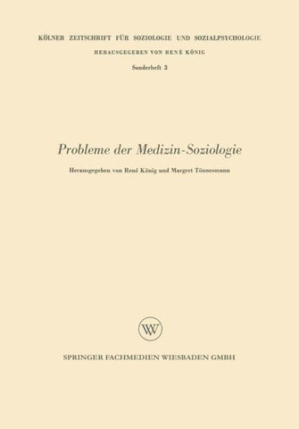Probleme der Medizin-Soziologie