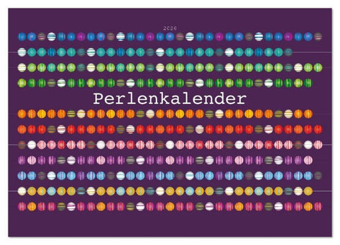 Perlenkalender (Wandkalender 2026 DIN A2 quer), CALVENDO Monatskalender