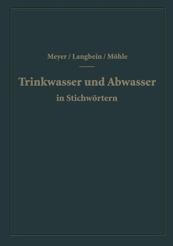 Trinkwasser und Abwasser in Stichwörtern