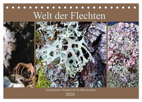 Welt der Flechten (Tischkalender 2026 DIN A5 quer), CALVENDO Monatskalender