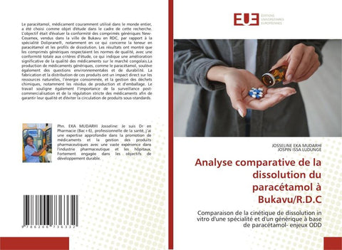 Analyse comparative de la dissolution du paracétamol à Bukavu/R.D.C