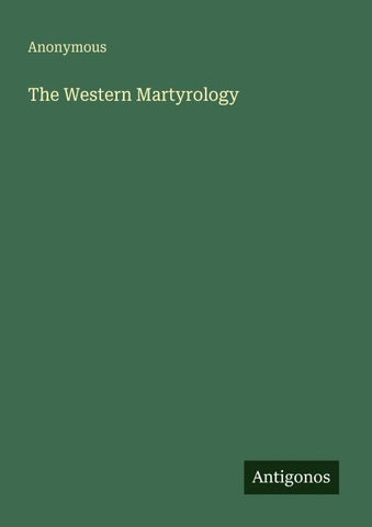 The Western Martyrology