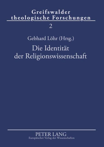 Die Identität der Religionswissenschaft