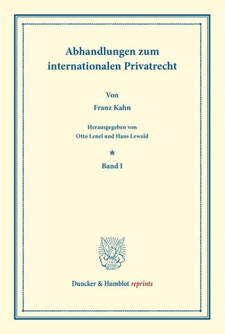 Abhandlungen zum internationalen Privatrecht