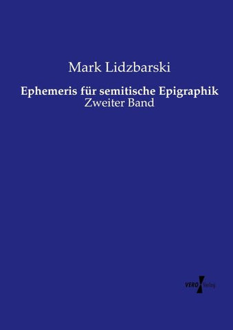 Ephemeris für semitische Epigraphik