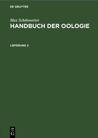 Handbuch der Oologie. Lieferung 2