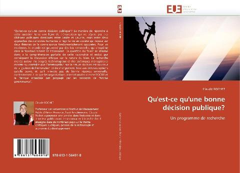 Qu'est-ce qu'une bonne décision publique?
