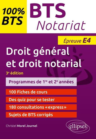 BTS Notariat - Épreuve de droit général et droit notarial (E4/U4)