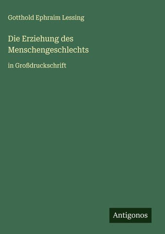 Die Erziehung des Menschengeschlechts