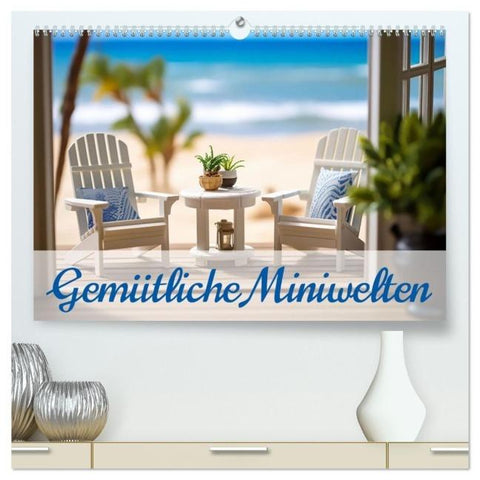 Gemütliche Miniwelten (hochwertiger Premium Wandkalender 2026 DIN A2 quer), Kunstdruck in Hochglanz