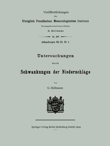 Untersuchungen über die Schwankungen der Niederschläge