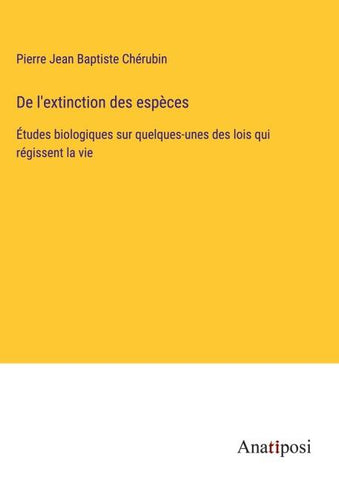 De l'extinction des espèces