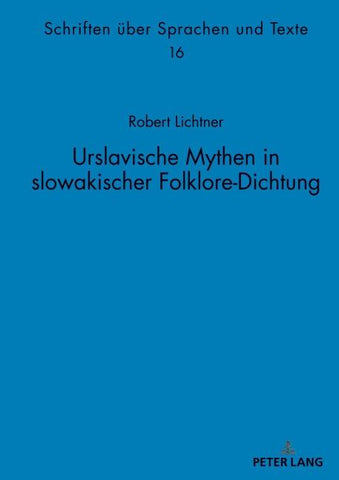 Urslavische Mythen in slowakischer Folklore-Dichtung