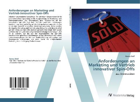 Anforderungen an Marketing und Vertrieb innovativer Spin-Offs