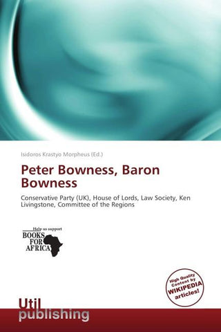 Peter Bowness, Baron Bowness