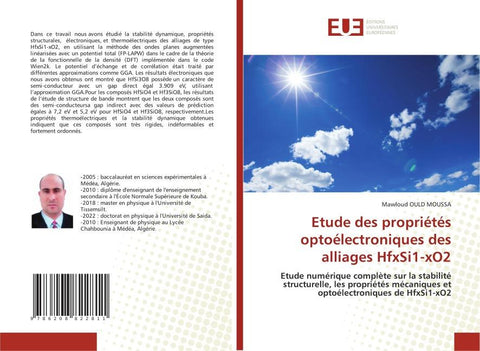 Etude des propriétés optoélectroniques des alliages HfxSi1-xO2