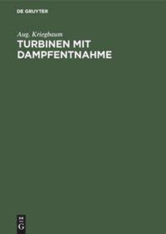 Turbinen mit Dampfentnahme