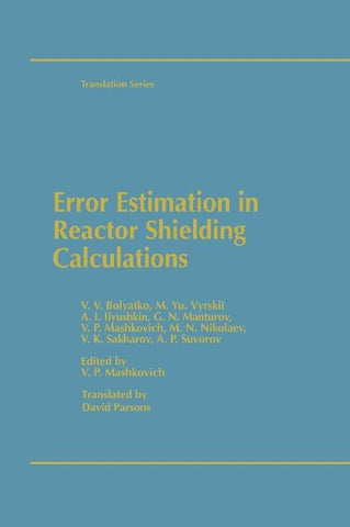 Error Estimation in Reactor Shielding Calculations