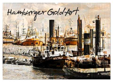 Hamburger GoldArt (Wandkalender 2026 DIN A2 quer), CALVENDO Monatskalender