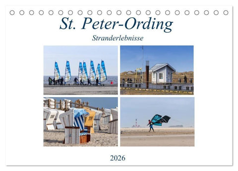 St. Peter-Ording Stranderlebnisse (Tischkalender 2026 DIN A5 quer), CALVENDO Monatskalender