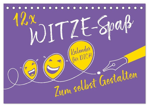 12 x WITZE-Spaß - Bastelkalender (Tischkalender 2026 DIN A5 quer), CALVENDO Monatskalender