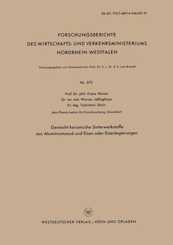 Gemischt keramische Sinterwerkstoffe aus Aluminiumoxyd und Eisen oder Eisenlegierungen