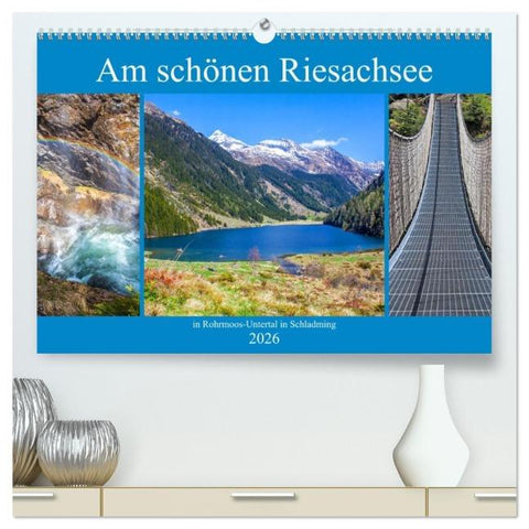 Am schönen Riesachsee (hochwertiger Premium Wandkalender 2026 DIN A2 quer), Kunstdruck in Hochglanz