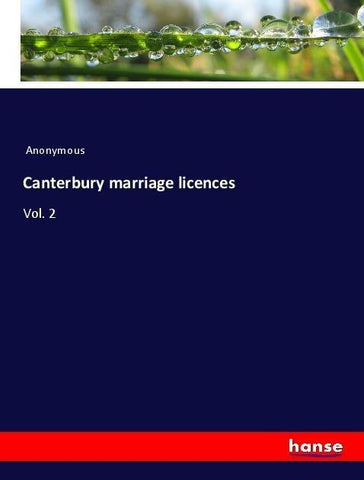 Canterbury marriage licences