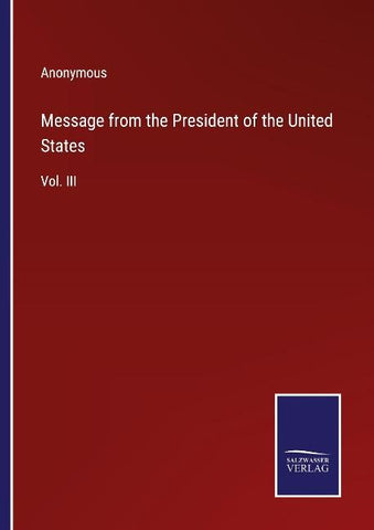 Message from the President of the United States