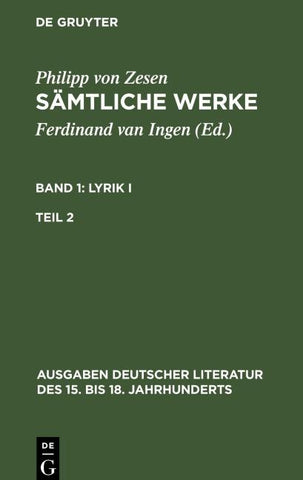 Lyrik I. Zweiter Teil
