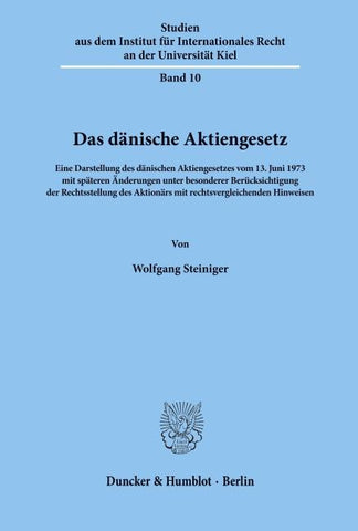 Das dänische Aktiengesetz.