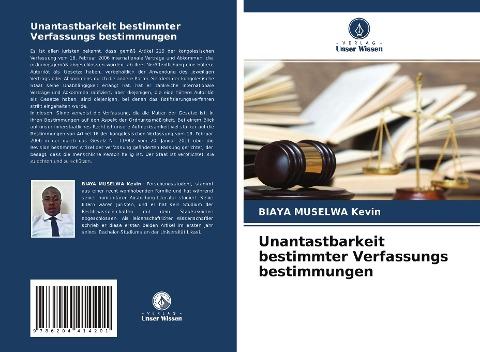 Unantastbarkeit bestimmter Verfassungs bestimmungen