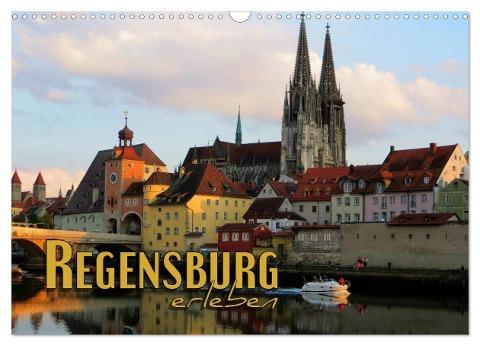 Regensburg erleben (Wandkalender 2024 DIN A3 quer), CALVENDO Monatskalender
