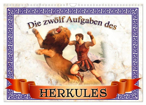 Die zwölf Aufgaben des Herkules (Wandkalender 2026 DIN A3 quer), CALVENDO Monatskalender